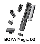 BOYA Magic-02 Wireless Lavalier Microphone, 30Hrs Battery,328FT LOS Range,Safety Track&amp;Limiter,4-...