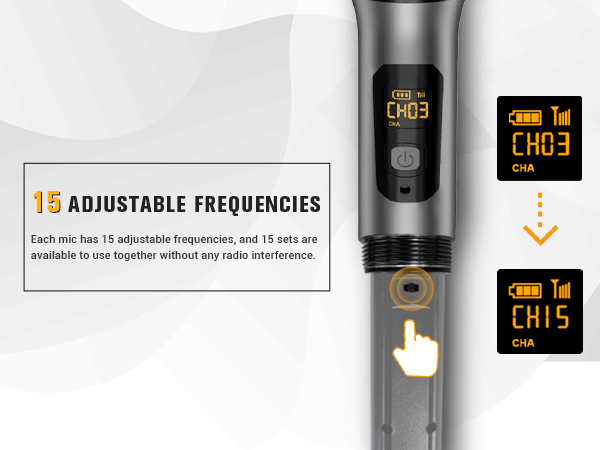 15 adjustable frequencies