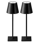 KDG 2 Pack Cordless Table Lamp,Portable LED Desk Lamp, 5000mAh Battery Operated, 3 Color Stepless...