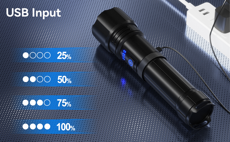 Rechargeable Flashlight High Lumens Flashlights, 900000 Lumen Super Bright LED Flash Light