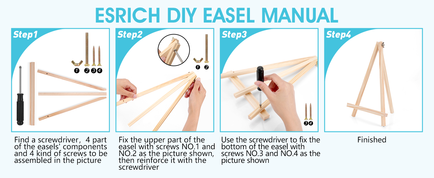 9in diy easel