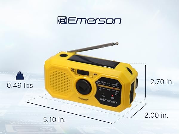 Emergency Weather Band Radio by Emerson, NOAA Weather Radio for Emergency Situations or Traveling