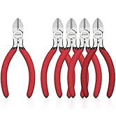 HOUSERAN 5 inch Wire Cutters, 5 Pack Diagonal Cutters, Side Cutters, Wire Cutter Set, Wire Snips,...