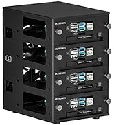 UCTRONICS Desktop Cluster Enclosure for Raspberry Pi, Up to 4 Raspberry PIS and 2.5" SSD, Front R...