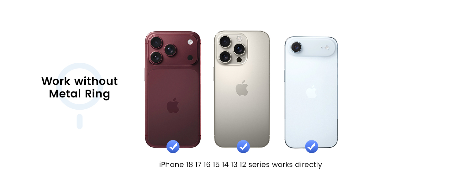 4-1Work with MagSafe Phones and Cases Car Phone Holder