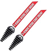 MELIFE 0.6"-1.5" Muffler Exhaust Wash Plug, Motorcycle Dirt Bike 2 Stroke with Streamer Rubber Ex...