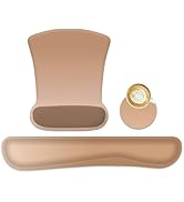 RICHEN Mouse Pad and Keyboard Wrist Rest, 3-in-1 Computer Mousepad and Coaster Set, Non-Slip Keyb...