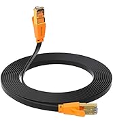 Smolink Cat 8 Ethernet Cable 11ft, Flat Ethernet Cable Faster Than Cat7/Cat6/Cat 6e/Cat5 High Spe...
