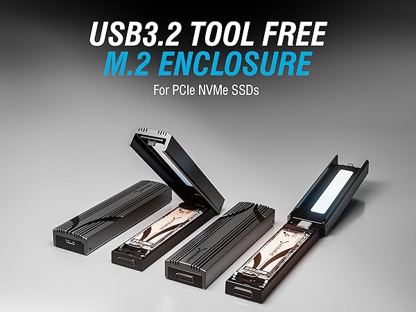 USB3.2 TOOL FREE M.2 ENCLOSURE
