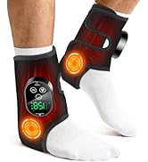 2 Pack Cordless Ankle Massager with Heat, Foot Massager for Pain Relief, Ankle Heating Pad, Foot ...