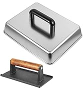 13 x 9 Inch Rectangular Basting Cover and Grill Press Kit for Blackstone Accessories, Universal B...