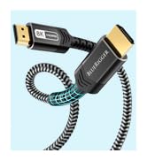 BlueRigger 10K 8K Certified HDMI 2.1 Cable 48Gbps 15FT 8K 60Hz 4K 120Hz eARC HDR10 VRR HDCP