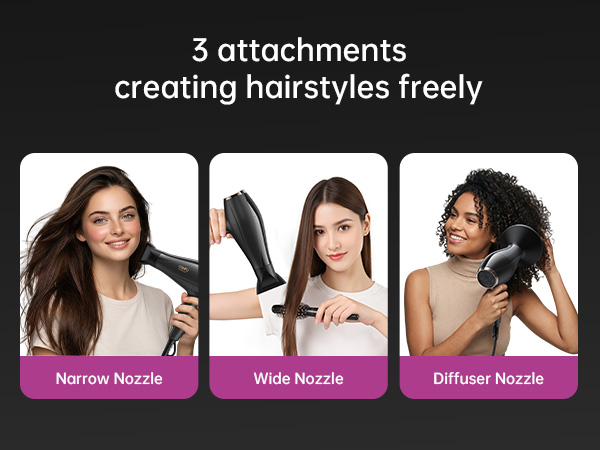 3 attachments, creating hairstyles freely