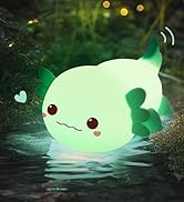 Mewaii Huggwaii Squishy Axolotl Night Light for Kids – Dimmable Silicone Axolotl Lamp, 2025 Upgra...