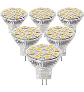 Edearkar MR11 GU4 LED Light Bulbs GU4 Bi-Pin Base AC12V 2W (20W Halogen Light Bulbs) Warm White 3...