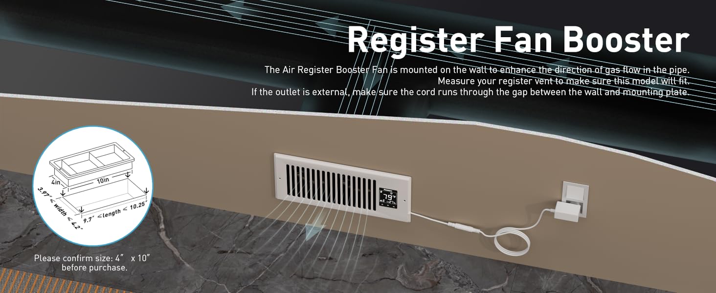 air boosting register fan vent ac vent booster fan air vent fan booster for room