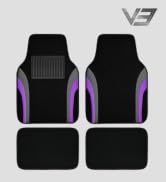 CAR PASS Leather Sporty Car Floor Mats Carpet,Universal Waterproof Automotive Floor Mat Fit for S...
