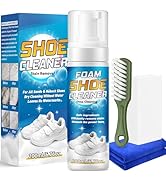 Shoe Cleaner, Deep Cleaning Sole Sneaker Cleaner, Shoe Cleaning Kit with Brush and Towel , White ...
