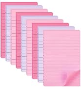 (9 Pack) Lined Sticky Notes 4X6 in Post Sticky Notes with Lines, Large Ruled Post Sticky Colorful...
