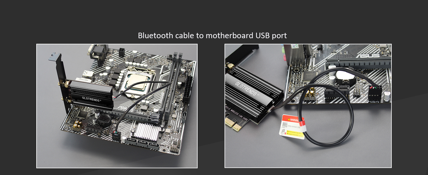 GLOTRENDS BE6500 WiFi 7 PCIe Card for AMD/Intel Desktop PC