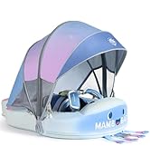 Mambobaby Float with Canopy and Tail New Upgraded Non-Inflatable Baby Pool Float Mambo Float Swim...