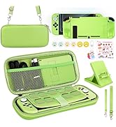 Younik Switch Accessories Bundle, 17 in 1 Green Switch Accessories Kit for Girls Include Switch C...