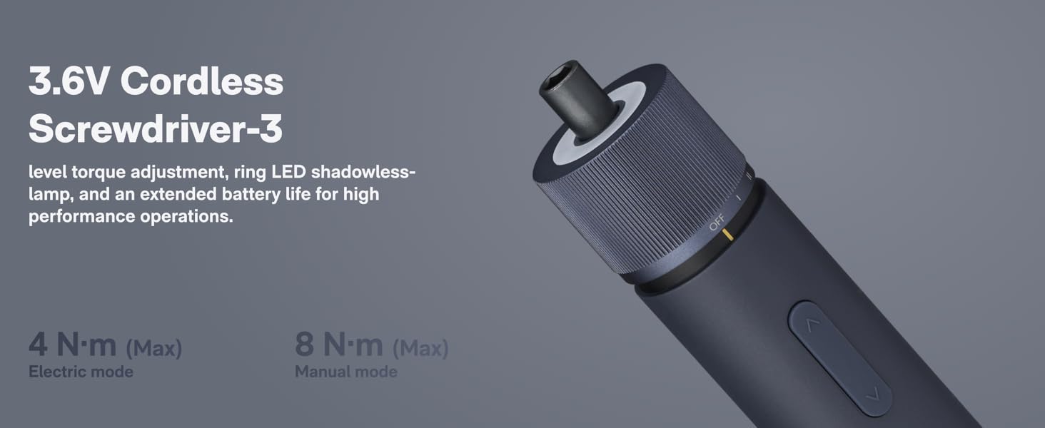 Electric Screwdriver, Cordless, Rechargeable, Power Tool DIY Home ImprovementMulti-functional