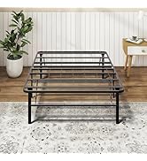 FurniEdge Twin Folding Bed Frame, Heavy Duty Metal Platform with 14" Storage, No Box Spring Neede...
