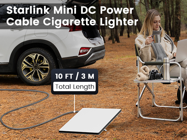 Starlink Mini Cable - Starlink Mini Accessories 3 in 1 Car Charger DC Power Cable, Cigarette Lighter