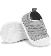 Exegawe Baby Shoes for Boys Girls - Infant Toddler First Walkers Non-Skid Slipper Shoes with Rubb...
