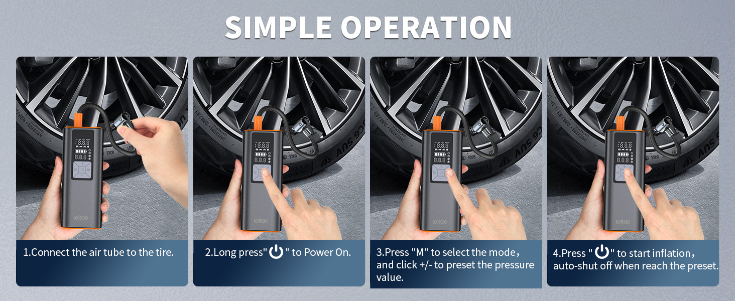 tire inflator portable air compressor