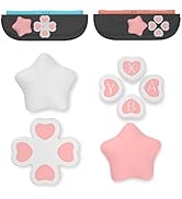 NANANINO Switch 2 Button Covers, Silicone Cross D-Pad &amp; ABXY Button Stickers, Thumb Grip Caps Com...