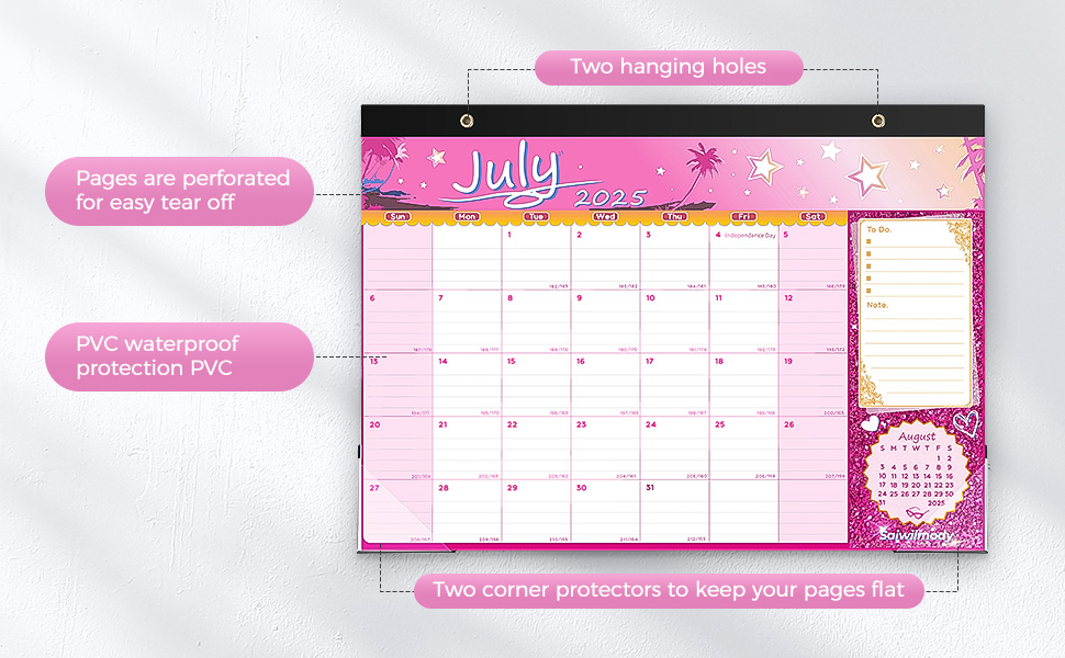 desk calendar 2025-2026