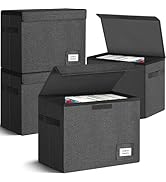 Leffis 4 Pack Comic Book Storage, Collapsible and Stackable Comic Short Box, Moistureproof Comic ...