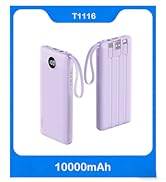 VRURC Portable Charger Power Bank, 10000mAh Travel Essentials Battery Pack, 5 Outputs 2 Inputs Sl...