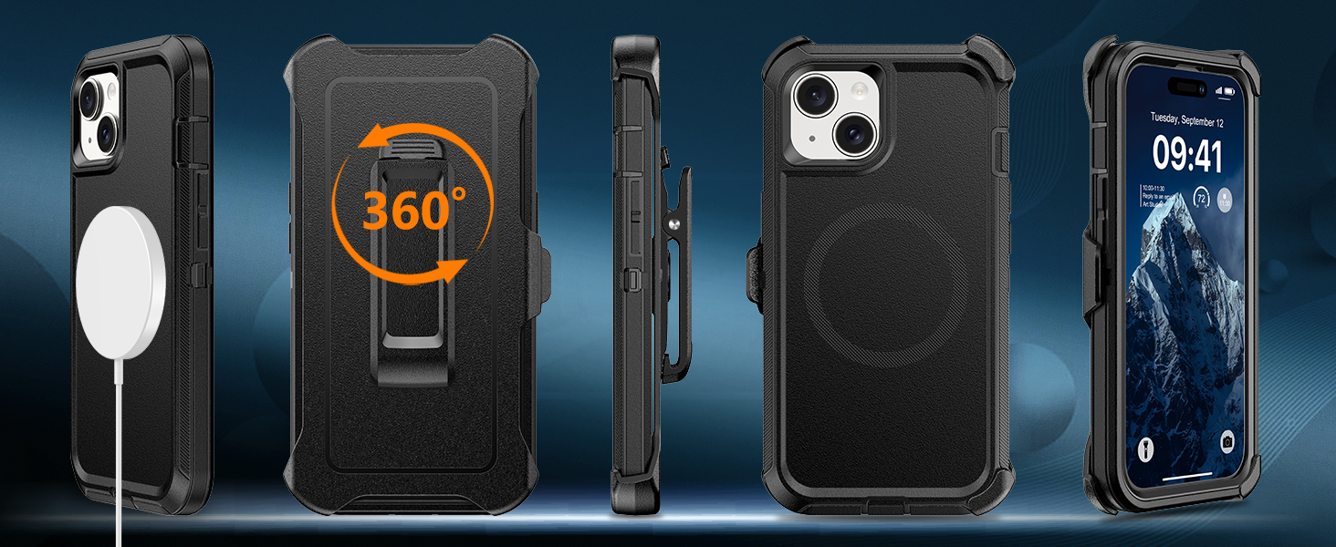 iphone 15/14/13 case with belt clip 