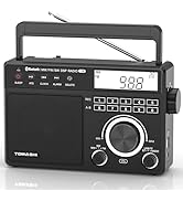 TOMASHI Portable AM/FM/SW Radio with MP3 Player, Clock, Alarm, USB/SD/Micro SD, LCD Backlight, Ho...
