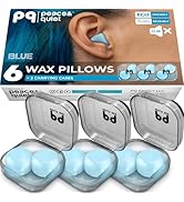 Peace&amp;Quiet PQ Wax Ear Plugs for Sleep - 6 Silicone Wax Earplugs for Sleeping and Swimming - Gel ...