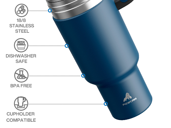 Detail - Dishwasher safe, BPA free, cup holder compatible.