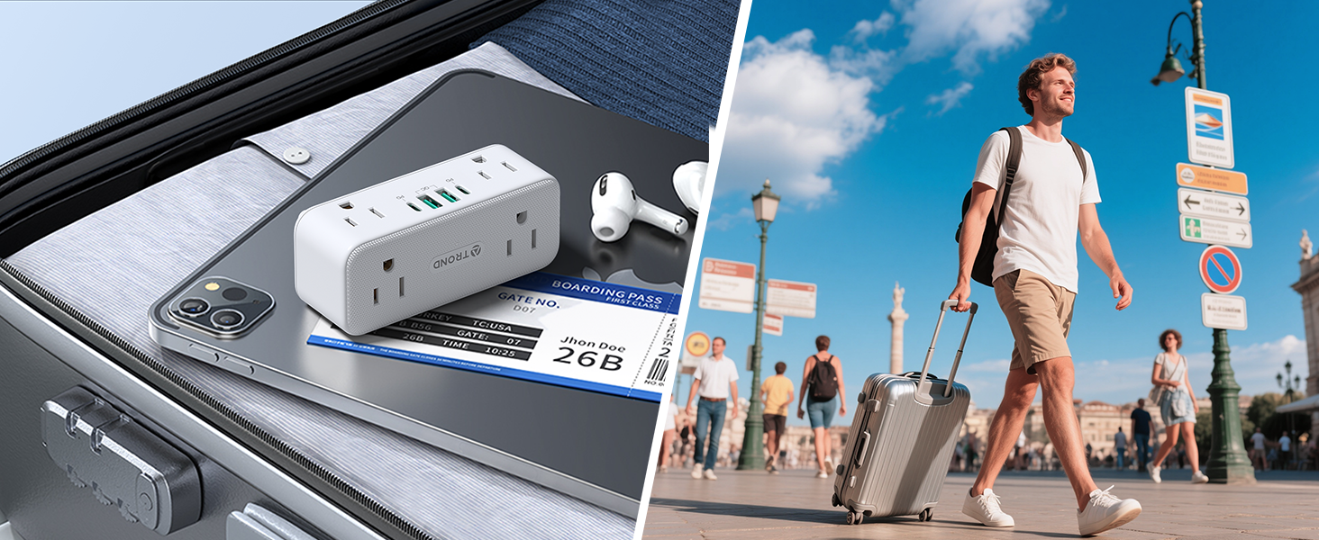 multi plug outlet for travel