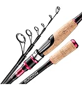 RUNDING Telescopic Fishing Rod 1.98m Medium Light Casting Portable Retractable Travel Pole 24T Hi...