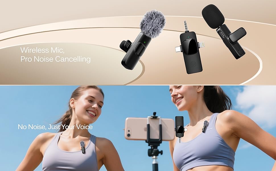 3-in-1 Wireless Video Recording Mic for Interview