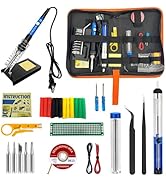Soldering Iron Kit, 21-in-1 with Adjustable Temperature, 5 Soldering Tips, 60W Soldering Iron, So...