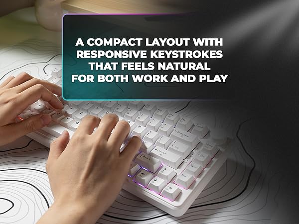 Tecware Ghost 75 gasket mount keyboard layered dampening creamy mechanical keyboard