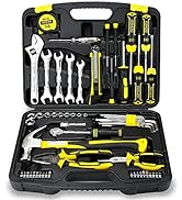 DOWELL 61-Piece Tool Set Kit Mechanic Tool Set Socket Wrench Set Auto Repair Household Repair Han...