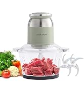 COOKZHOM Green Food Processor,500W Electric Meat Grinder with 8 Cup Glass Bowl and 4 Sharp Blades...