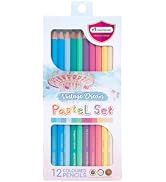 MASTERART Pastel Colored Pencils 12 Colors for Kids and Adults Coloring (VINTAGE DREAM PASTELS)