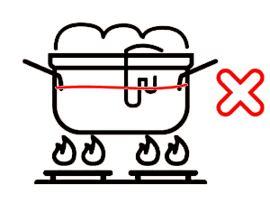 The amount of oil should not be excessive