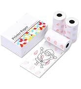 Ponek T02 Mini Thermal Printer Paper, 20-Year Strawberry Pattern Sticky Thermal Paper, 50mmx3.5m ...