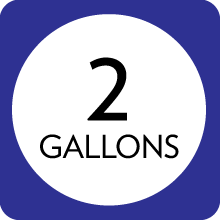 2 gallons, large size, capacity, family sized